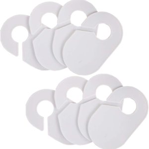 Separadores de tamaño de perchero para ropa, grandes perchas en blanco, divisores de tamaño de armario de bebé, etiqueta colgante para el hogar, Separadores de tamaño de perchero para ropa, grandes perchas en blanco, divisores de tamaño de armario de bebé, etiqueta colgante para el hogar,