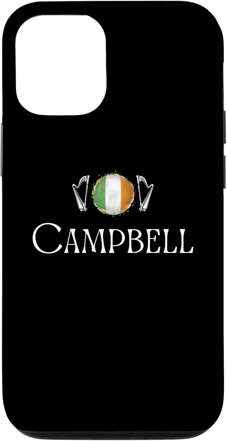 iPhone 1212 Pro Campbell Surname Irish Family Name Heraldic Flag Harp Case