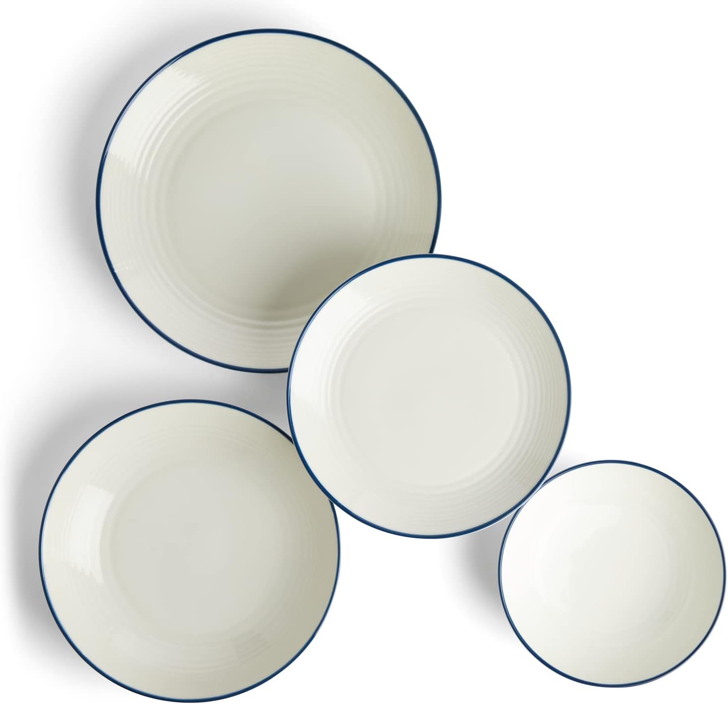 Royal Doulton Exclusively for Gordon Ramsay Maze Denim Line – Vajilla (16 piezas), color blanco