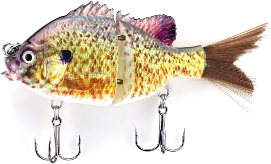 ODS Glide Bait – Cebo artificial biónico articulado con cola de fibra, pez azul