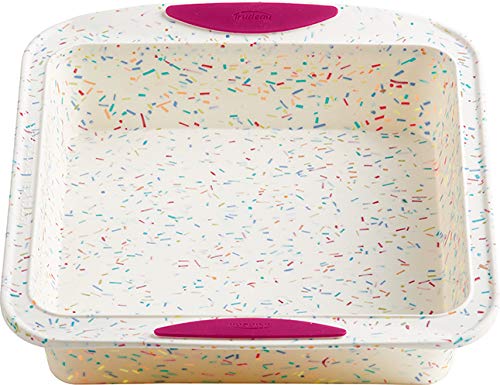 Trudeau Molde cuadrado de silicona para tartas, 8x8in, Confetti, 05118556