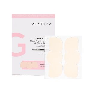 ZitSticka Tiras de nariz hidrocoloides Paquete de 8 tiras clarificantes de poros e manchas para nariz GOO GETTER Minimiza la apariencia del acné y ZitSticka Tiras de nariz hidrocoloides Paquete de 8 tiras clarificantes de poros e manchas para nariz GOO GETTER Minimiza la apariencia del acné y
