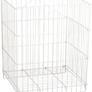 Cubo de basura de alambre blanco – 18″ X 18″ X 30″ Cubo de basura de alambre blanco – 18″ X 18″ X 30″