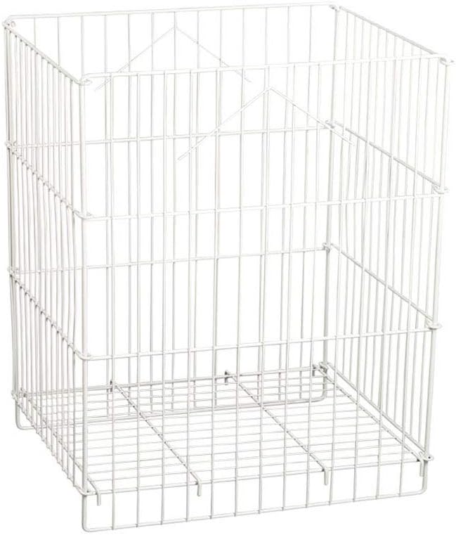 Cubo de basura de alambre blanco – 18″ X 18″ X 30″
