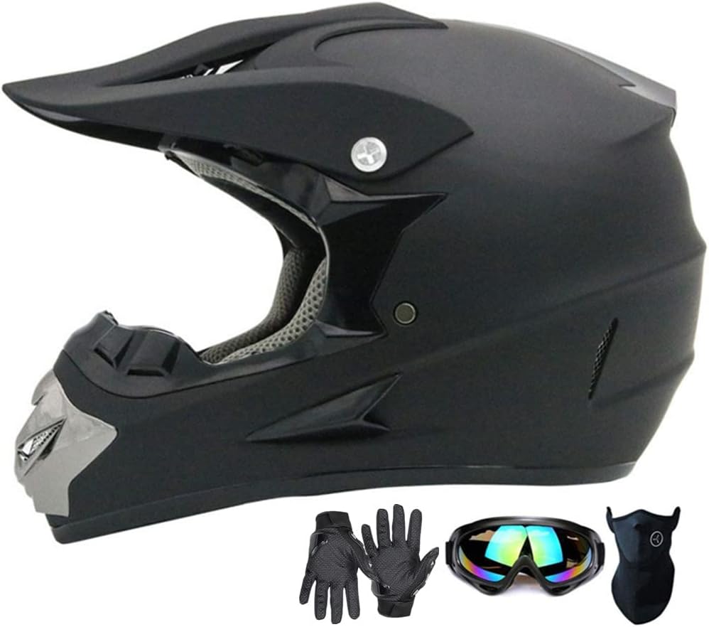 Casco de motocross, casco de motocicleta ATV ATV para jóvenes y adultos, casco de bicicleta de montaña BMX de 4 ruedas para niños, certificado DOT,