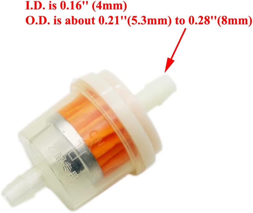 PRO BAT Tubo, carburador, línea de ventilación de combustible para ATV, motocross, Go Kart, ciclomotor, bicicleta de bolsillo (10 pies, naranja)