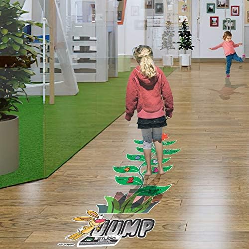 Calcomanías sensoriales de camino para decoración de aula, para suelo y pared, calcomanías de piso con números y flores para aumentar las