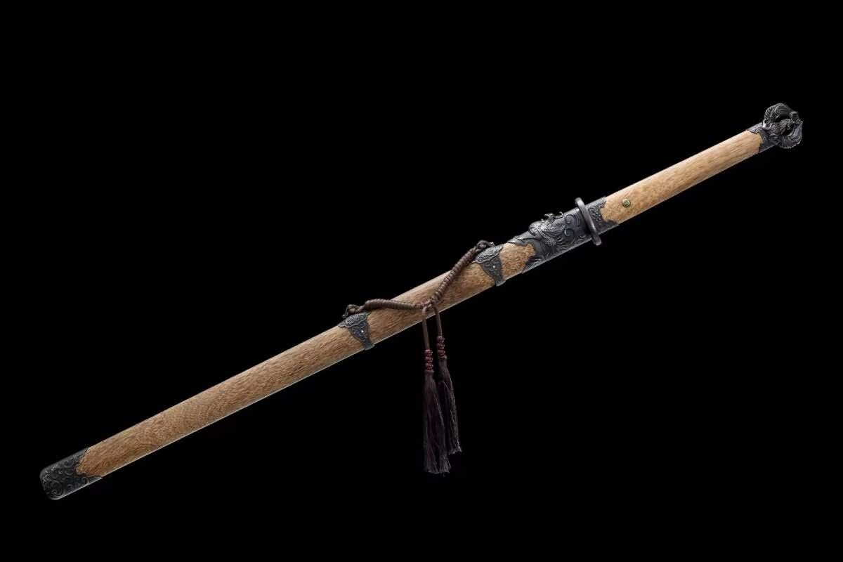 Han dao Sword Real (cuchillas forjadas de acero de alto carbono, vaina de palisandro) Práctica, espada china