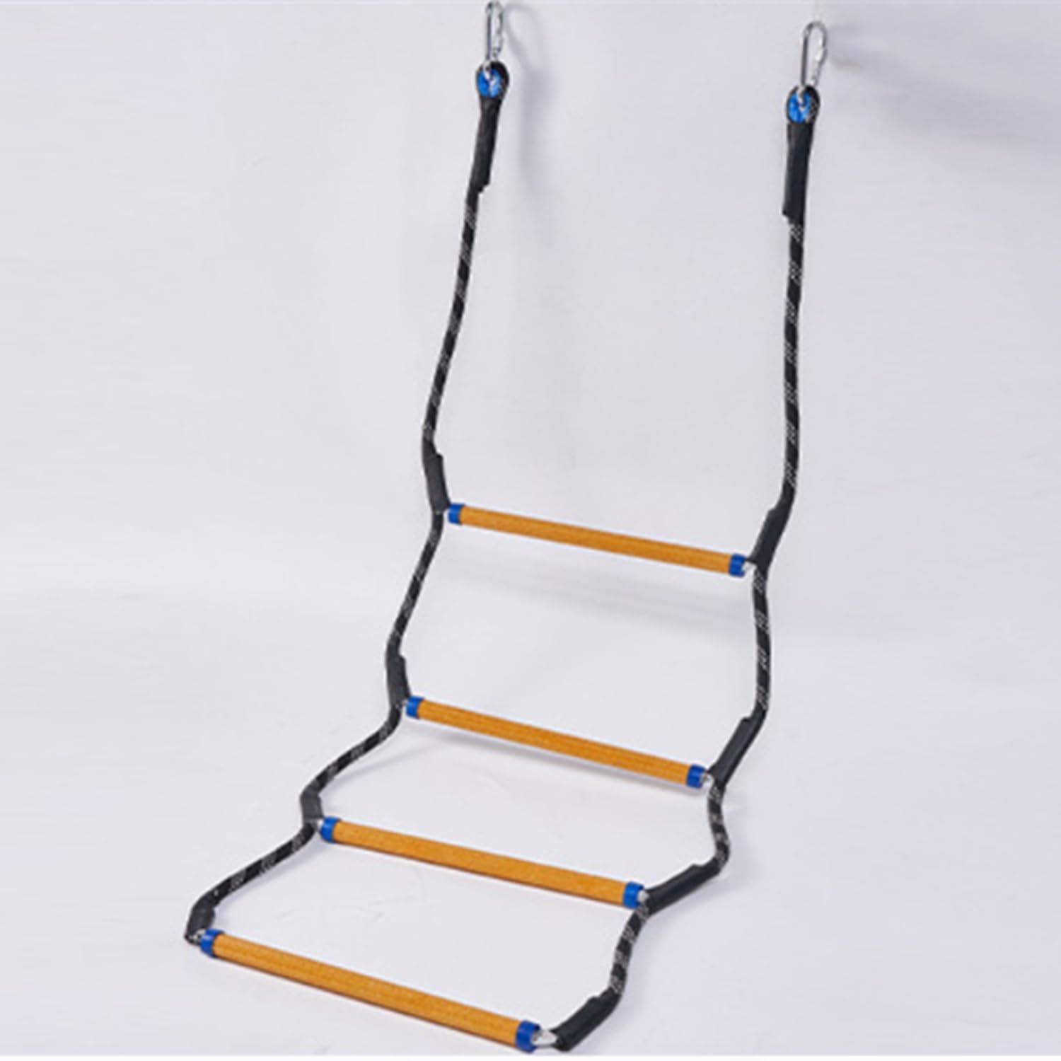 Escalera de cuerda para barco, escalera de cuerda marina portátil, escalera inflable de hasta 400 libras, escalera de resina rígida antideslizante y