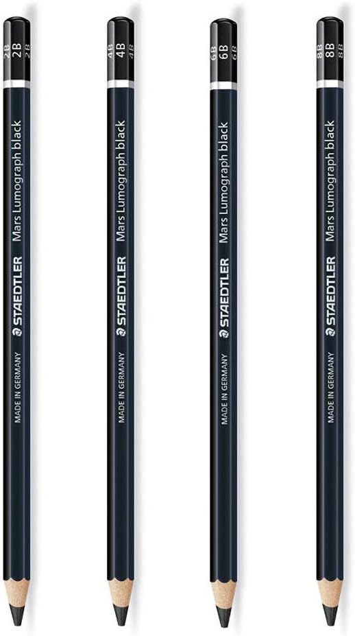 Lápiz de dibujo negro boceto 8B boceto carbón 12