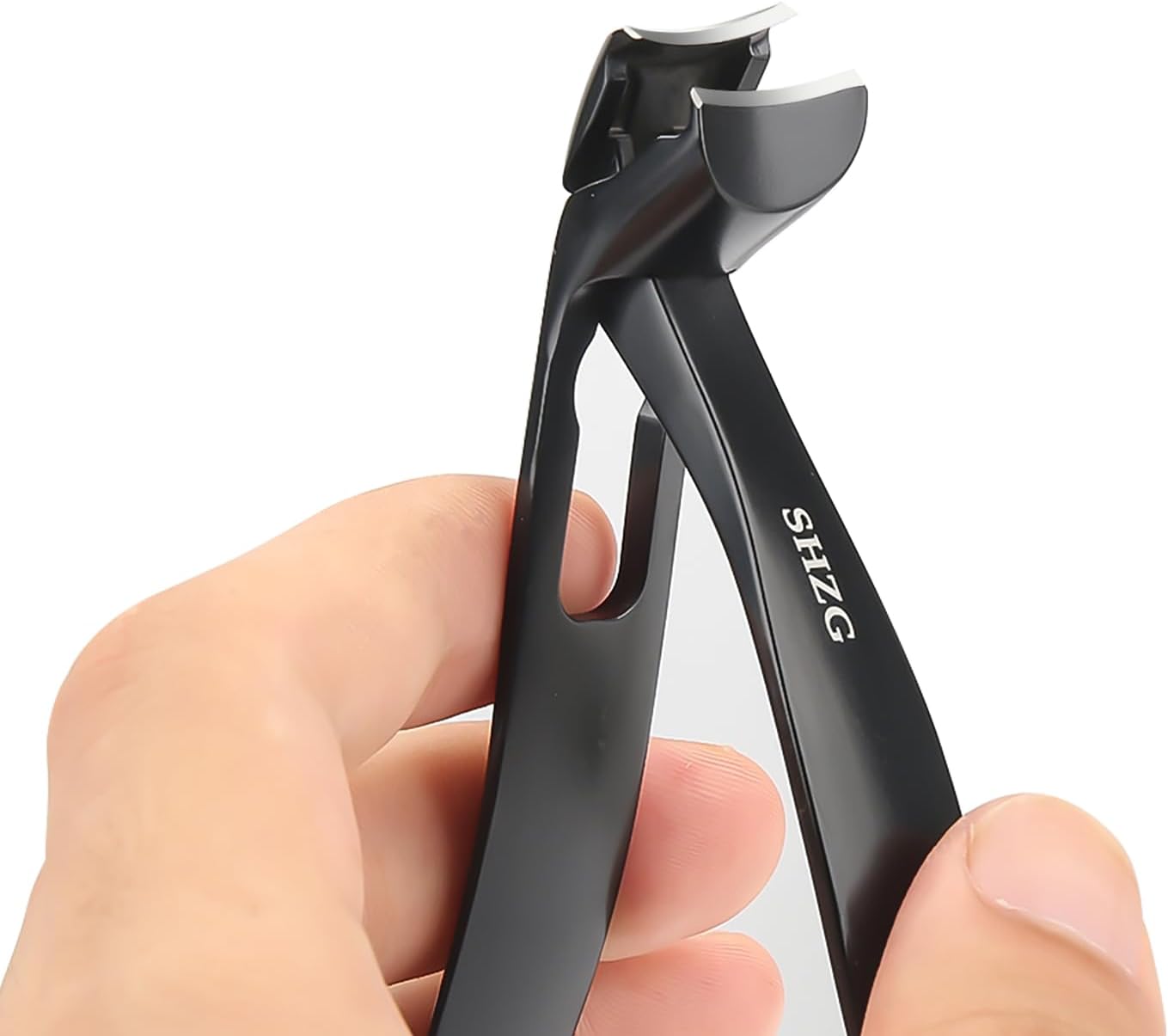 Cortaúñas con apertura ancha de mandíbula, afilada cabeza en ángulo para uñas de los pies para hombres y mujeres, fácil llegar a tus uñas