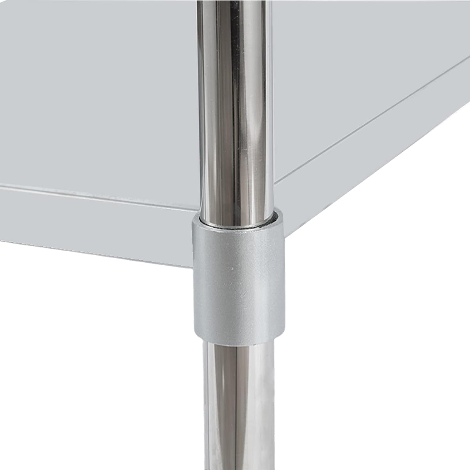 Mesa de trabajo de acero inoxidable con estante inferior, mesa de trabajo y preparación de cocina comercial de 30 x 24 pulgadas para restaurante,