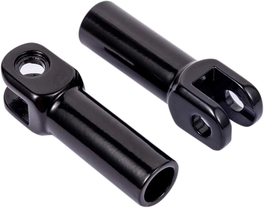 Kit de soportes para estribera de pasajero de 3-38 pulgadas, soportes para clavija de pie, horquilla para Harley Davidson Softail 2000-2017 (negro)