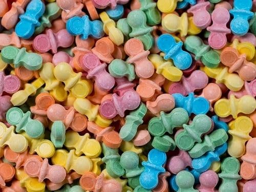 Bayside Candy Oh Baby Chupetes Candy  Sabor a fruta sin recubrimiento  Caramelo prensado en forma de chupete (1 libra)