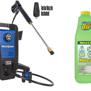 Westinghouse ePX3500 – Lavadora a presión eléctrica (2500 PSI) y limpiador de limpieza a presión Oxy Solve House y Siding (1 galón) Westinghouse ePX3500 – Lavadora a presión eléctrica (2500 PSI) y limpiador de limpieza a presión Oxy Solve House y Siding (1 galón)