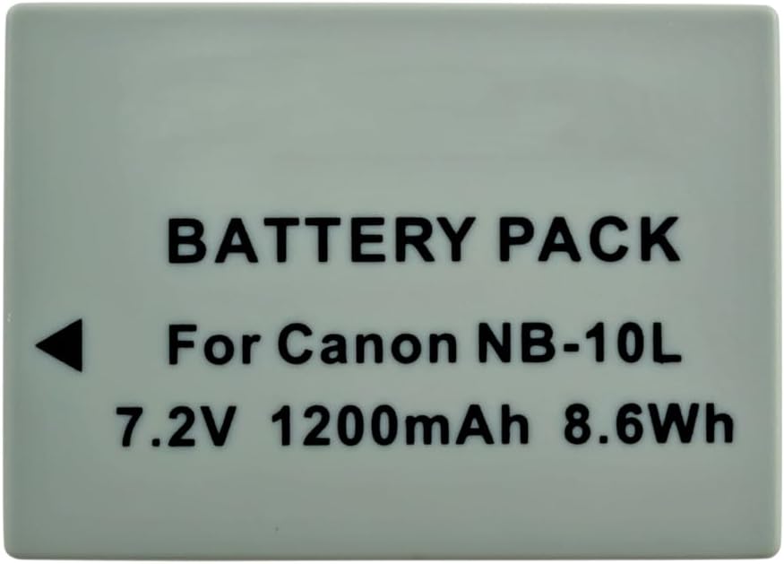 Canon PowerShot SX40 HS – Batería para cámara digital, iones de litio de 1200 mAh, repuesto para batería Canon NB10L
