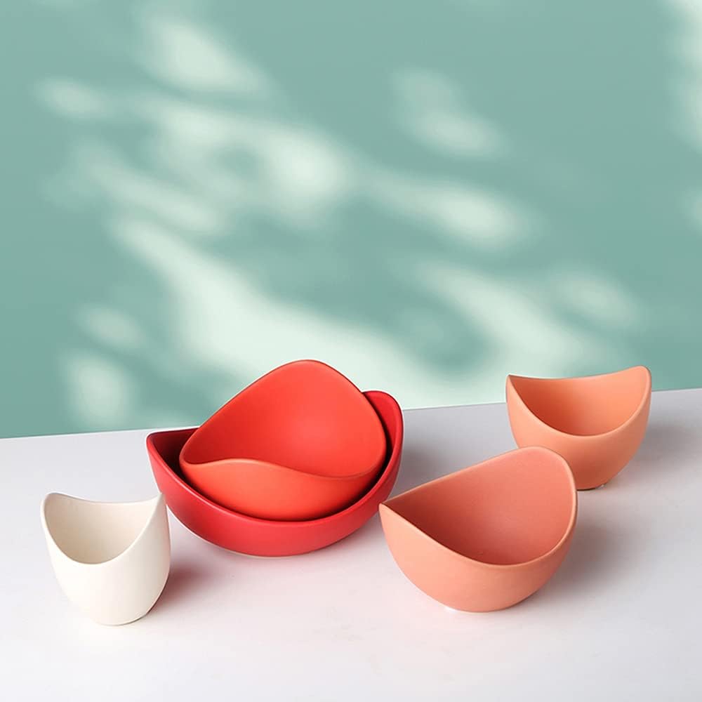 Lotus – Juego de 5 cuencos de cerámica decorativos para decoración del hogar, ensaladeras, cuencos de frutas, juegos de cuencos como regalo, cuencos