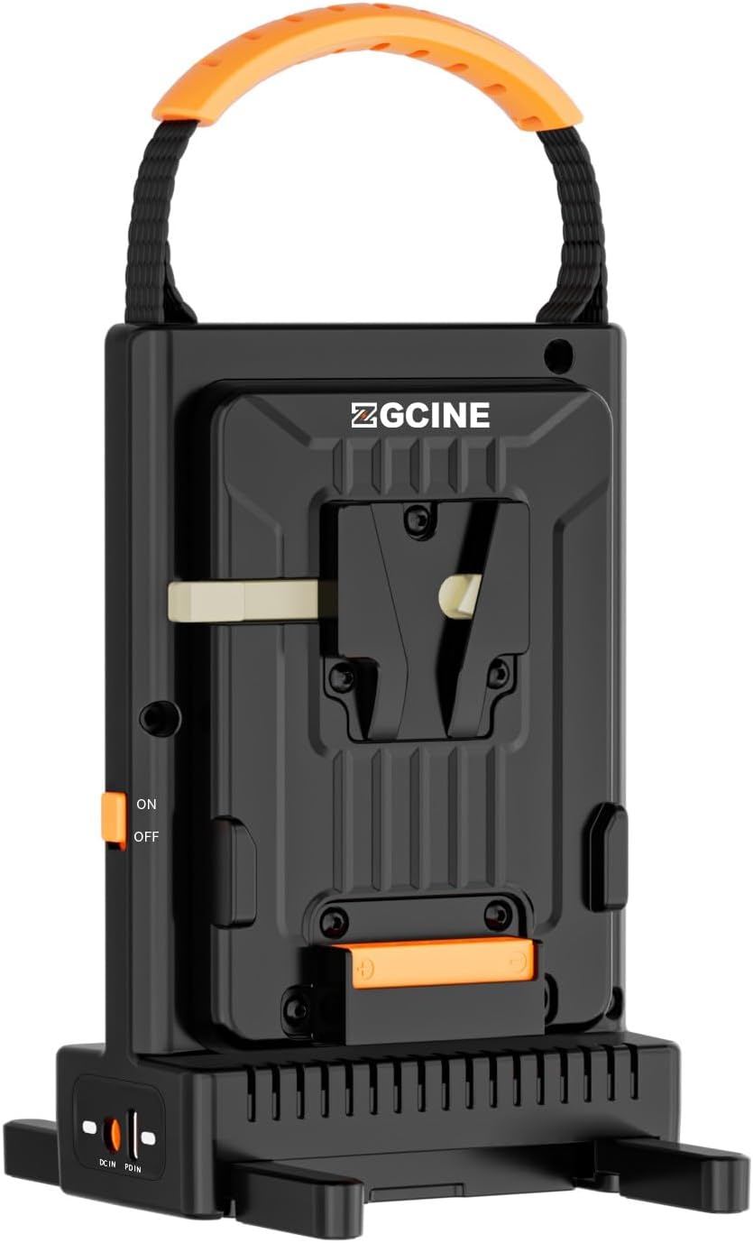 ZGCINE VM-C2 Kit de cargador dual para batería V-Mount V Lock, con fuente de alimentación USB-C PD100W, también compatible con Smallrig Neewer