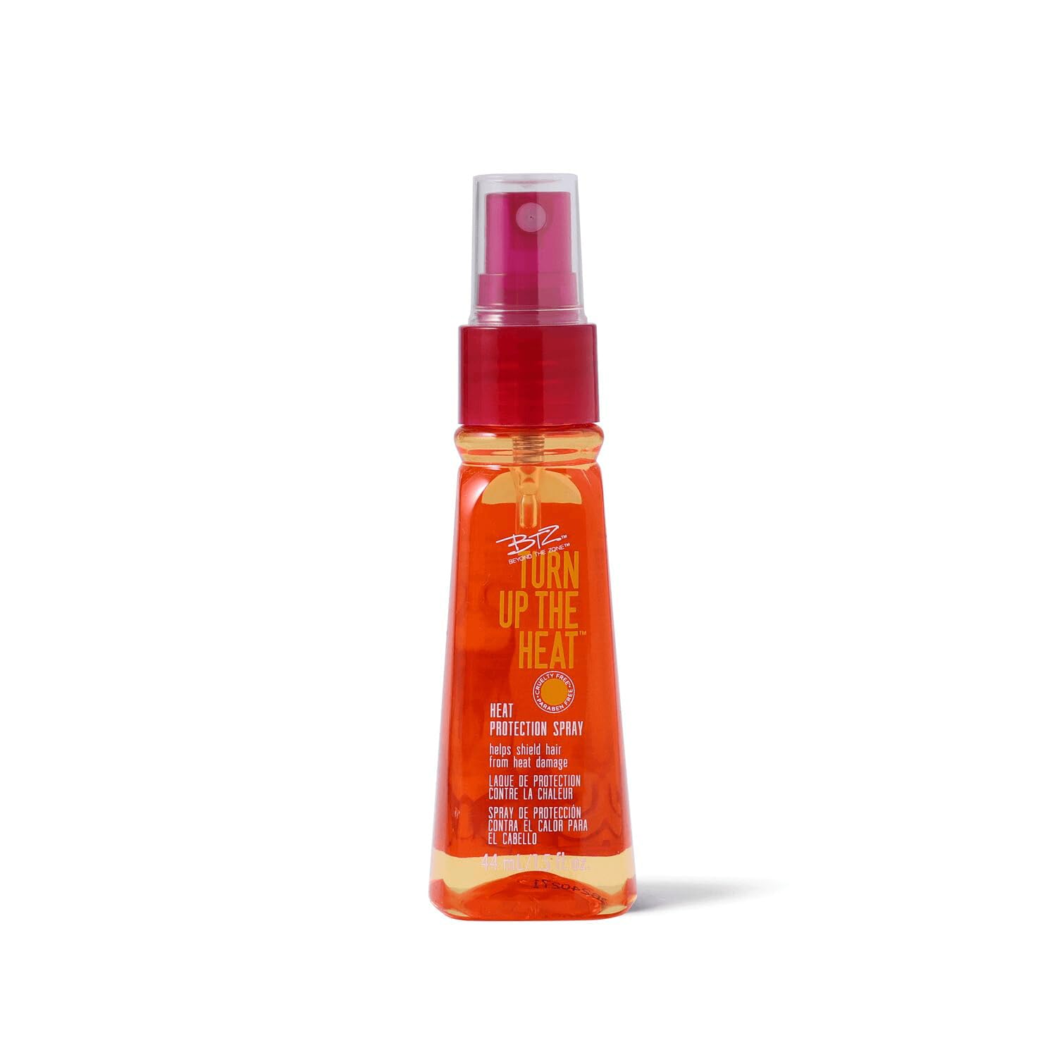 Turn Up The Heat Protection Mini Spray, sin sulfato, parabenos ni gluten, resistente a la humedad, 1.5 onzas