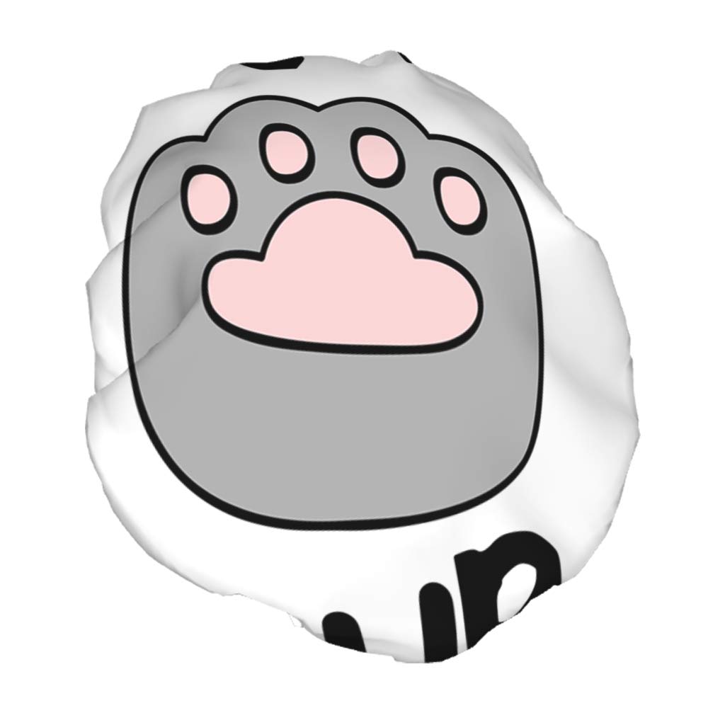 Swono Gorro de ducha para gato, divertido y lindo gato Paw Give Me Five Impermeable de doble capa, perfecto para todas las longitudes y grosores de
