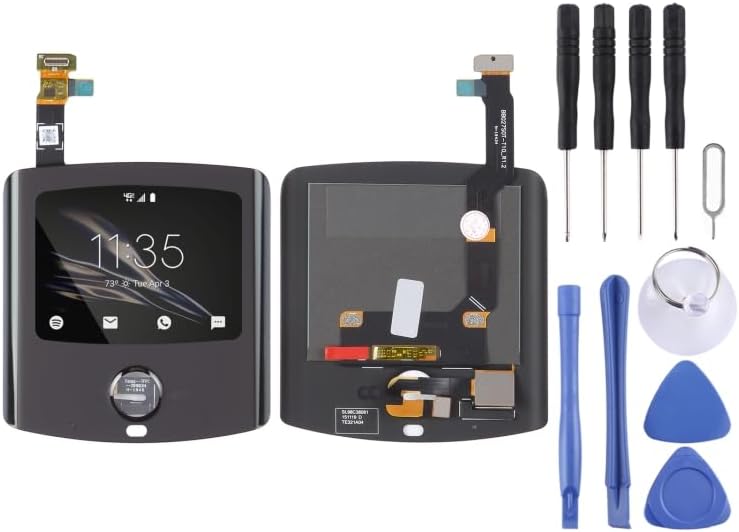 Reemplazo de pantalla LCD de teléfono celular Pantalla LCD secundaria para Motorola Razr 2019 con digitalizador Asamblea completa (negro) Accesorios