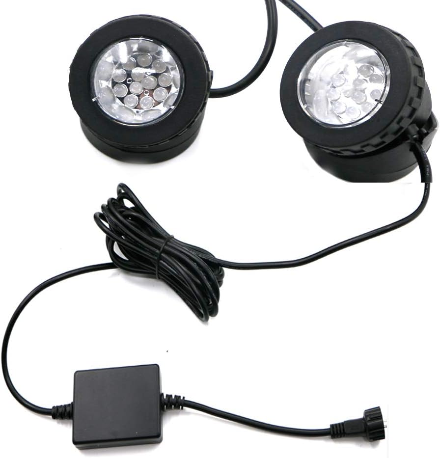 Luces LED bajo el agua, IP68 impermeables sumergibles con control remoto, 16 focos de paisaje al aire libre que cambian de color para peces,