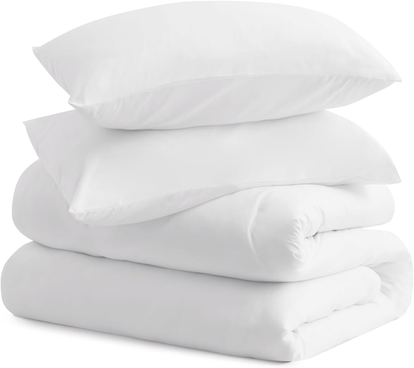 CozyLux Juego de edredón blanco tamaño King, juego de ropa de cama de 3 piezas, transpirable, acolchado, bohemio, edredón de microfibra suave y