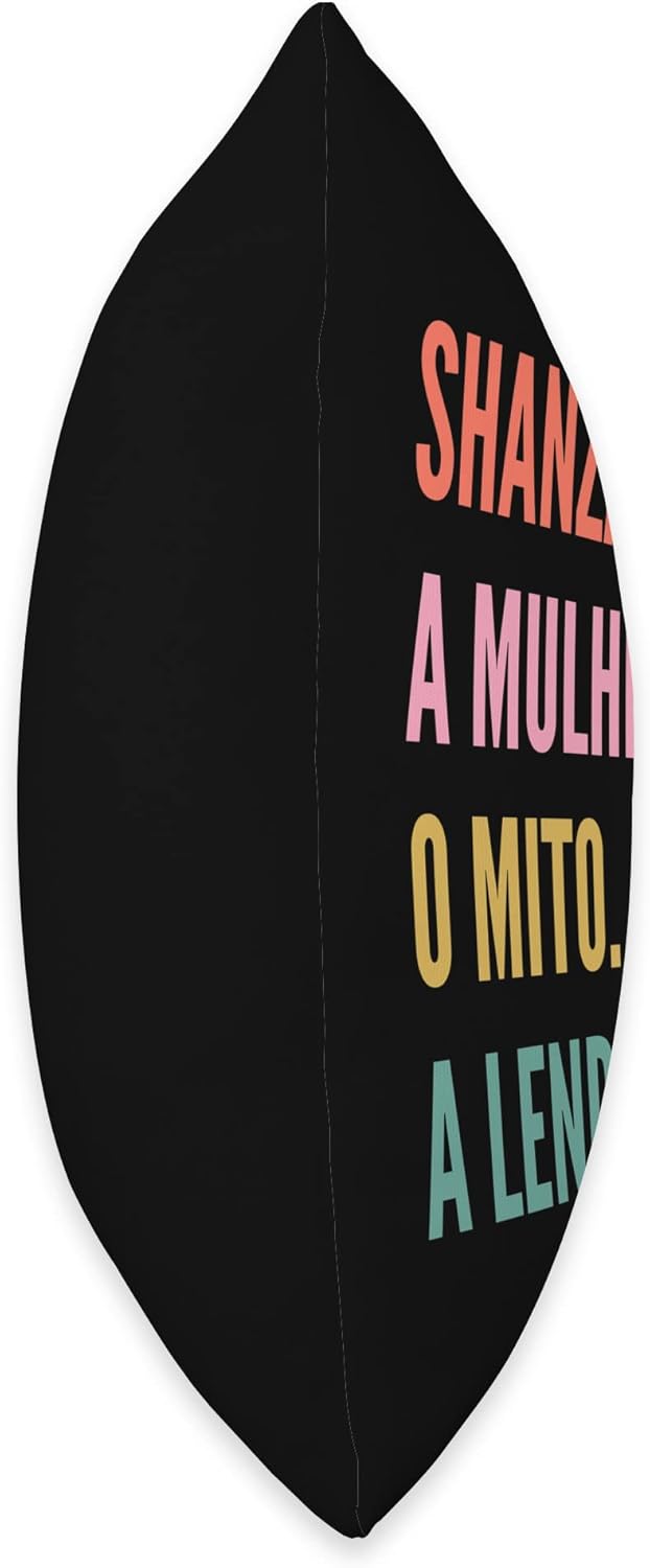 Designs De Nomes Engraçados Para Mulher Divertido diseño portugués de nombre Shanzay, 16 x 16 pulgadas, multicolor