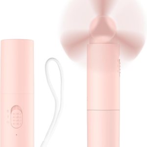 OLV Mini ventilador de mano portátil recargable de 3000 mAh USB alimentado por batería 22+horas de tiempo de funcionamiento, pequeño ventilador de OLV Mini ventilador de mano portátil recargable de 3000 mAh USB alimentado por batería 22+horas de tiempo de funcionamiento, pequeño ventilador de