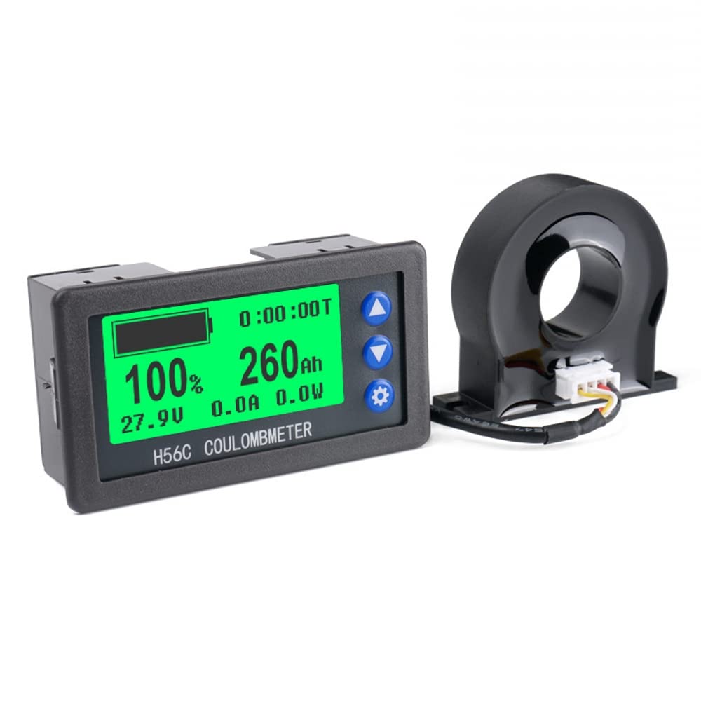 Monitor de batería Hall Sensor Coulomb Tester DC 9  100 V 100A400A Voltímetro digital Amperímetro Capacidad de la batería Potencia Electricidad AH