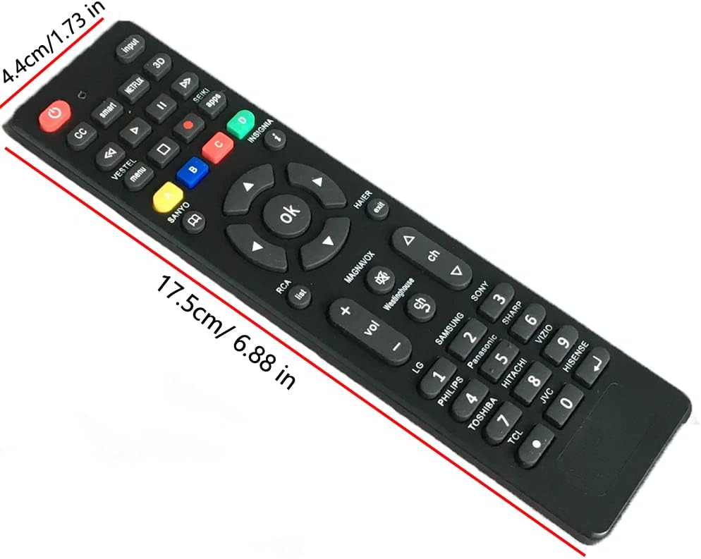 Control remoto universal de TV para televisores inteligentes Vizio TCL JVC Hisence RCA Haier Seiki Insignia Magnavox Westinghouse Smart TVs, solo