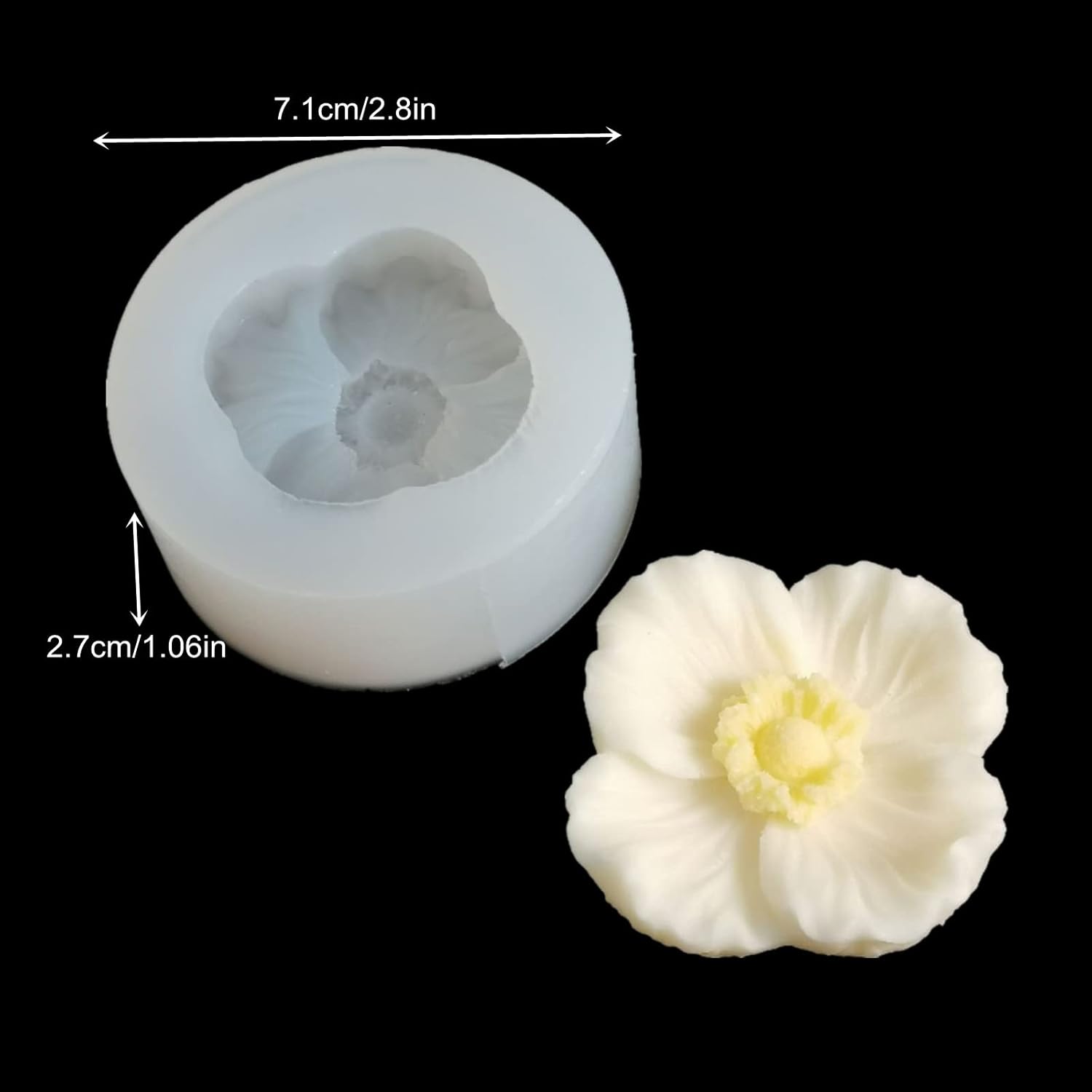 Molde de silicona para velas de flores de amor de cuatro hojas, molde de jabón para fondant, pastel de chocolate, caramelo, molde para hornear,