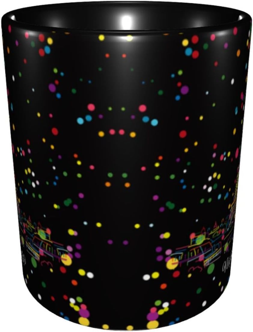 Taza de café colorida de la Torre Eiffel de París de 11 onzas, taza de té de cerámica, para mujeres y hombres, regalos para oficina, hogar,