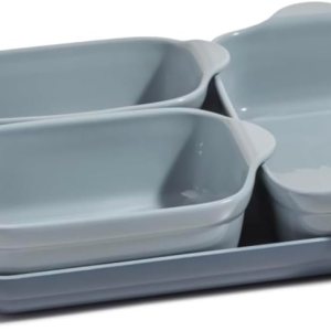Our Place Ovenware – Juego de 5 piezas antiadherentes, sin toxinas, cerámica, juego de gres con bandeja para horno, panaderos y alfombrilla de horno Our Place Ovenware – Juego de 5 piezas antiadherentes, sin toxinas, cerámica, juego de gres con bandeja para horno, panaderos y alfombrilla de horno