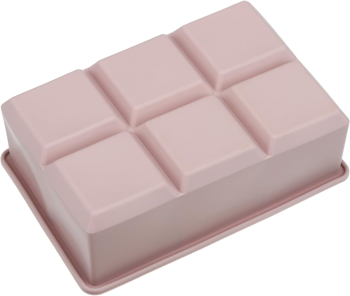 MECCANIXITY Molde para cubitos de hielo, bandeja de silicona para cubitos de hielo de 6 x 2 pulgadas con tapa para cóctel, jugo, bebida casera (rosa)