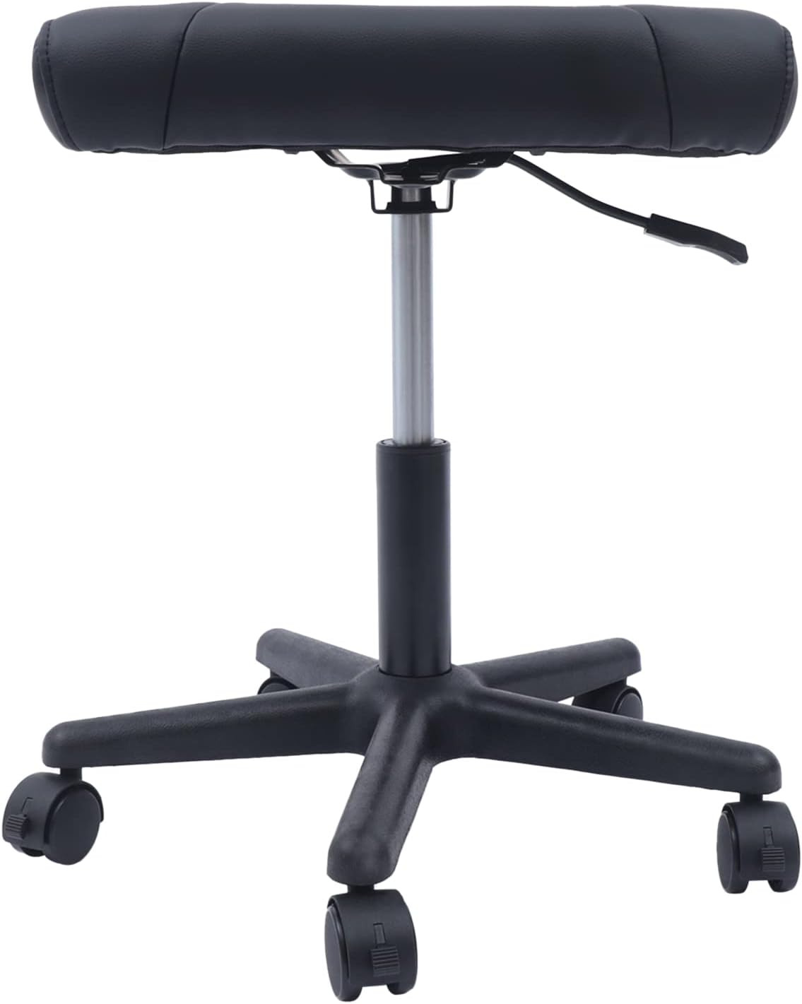 Reposapiés de oficina, taburete de pie debajo del escritorio con ruedas, taburete de oficina de altura ajustable, taburete ergonómico de cuero