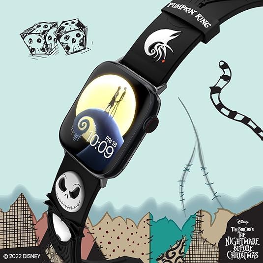 The Nightmare Before Christmas – Colección de correas de reloj inteligente con licencia oficial, compatible con todos los tamaños y series de Apple