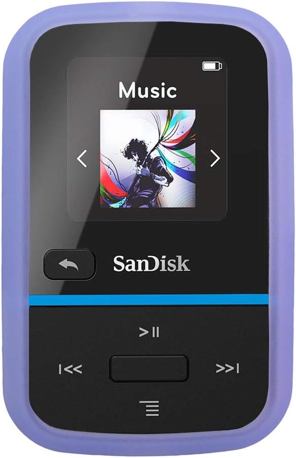 Funda protectora de TPU para Sandisk Clip Sport Go (SDMX30) MP3 Player 2019 Release (azul claro)