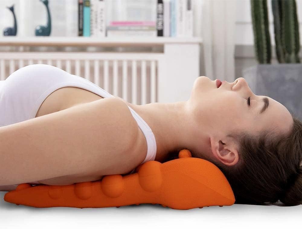 KKSS Dispositivo de tracción cervical, estiramiento de cuello, masajeador de cuello para dolor de cuello, estirador de hombro, herramienta de