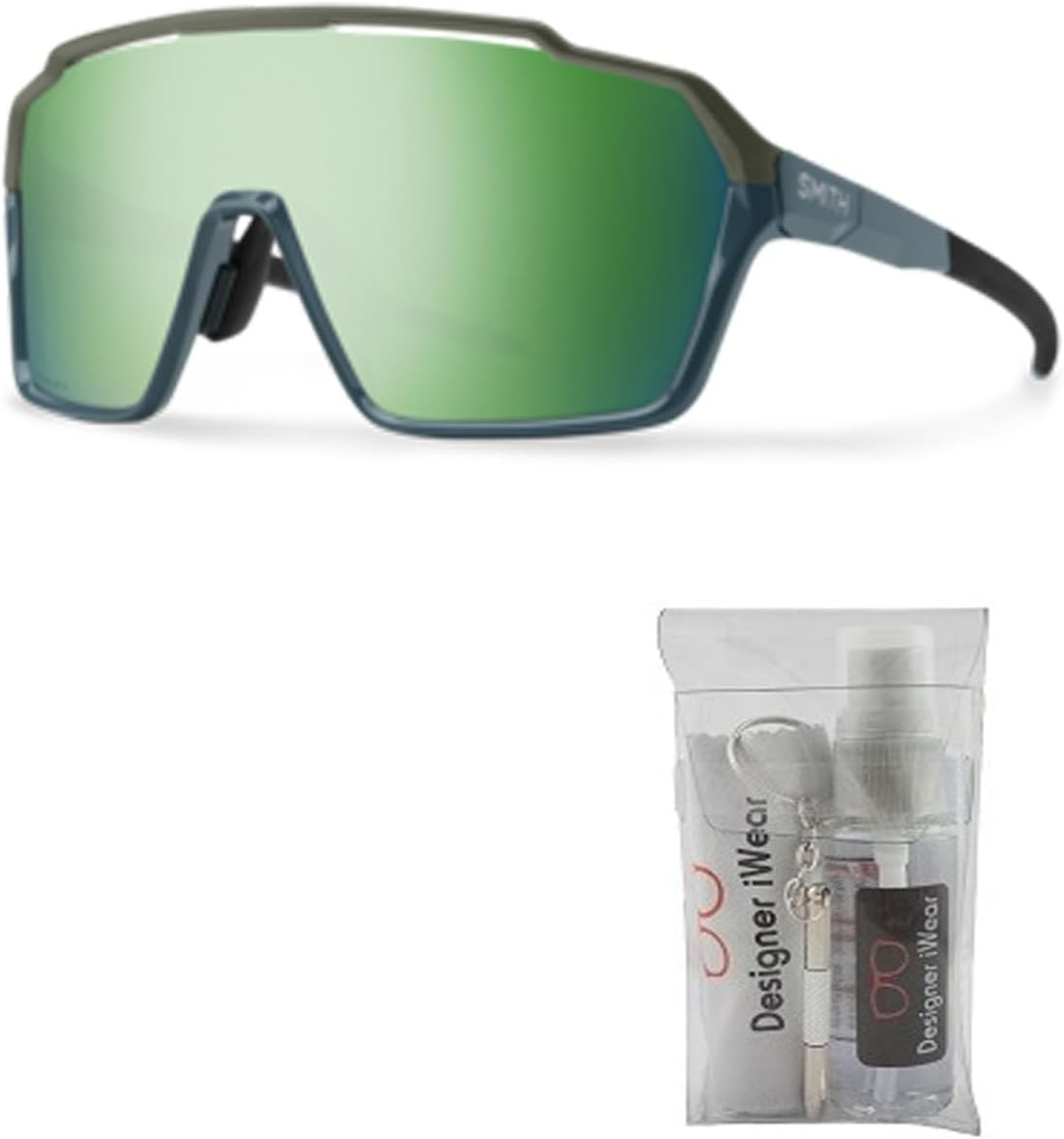 Smith Shift XL Mag Shield – Gafas de sol para hombre y mujer + paquete con kit de gafas de diseño iWear de cortesía