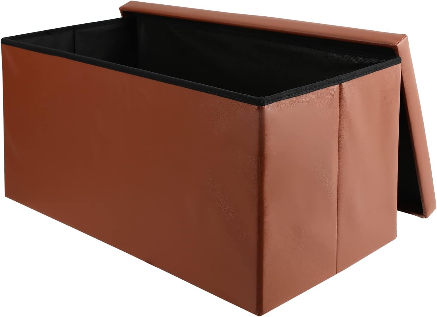 Banco otomano plegable de almacenamiento de 30 pulgadas, otomano de almacenamiento para dormitorio, extremo de la cama, banco con almacenamiento