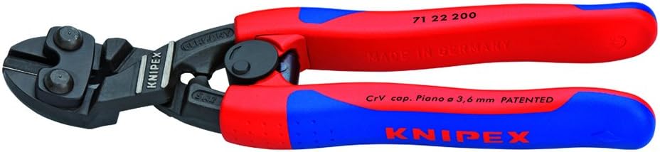 KNIPEX 7122200 Corte de cobolt de alto apalancamiento en ángulo de agarre cómodo