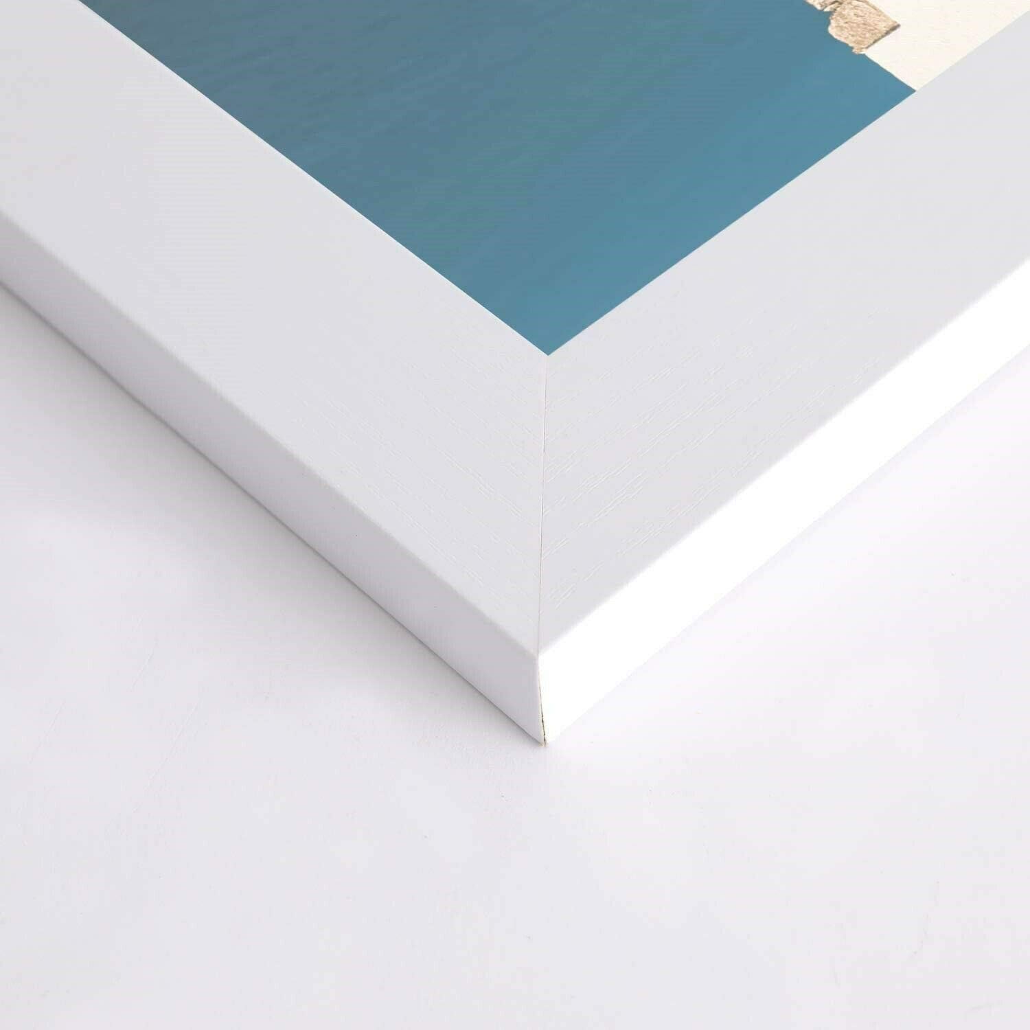 US Art Marcos de 22 x 30 pulgadas, tiza blanca plana de 1.25 pulgadas, acabado liso envuelto de madera compuesta para decoración de pared, marco de