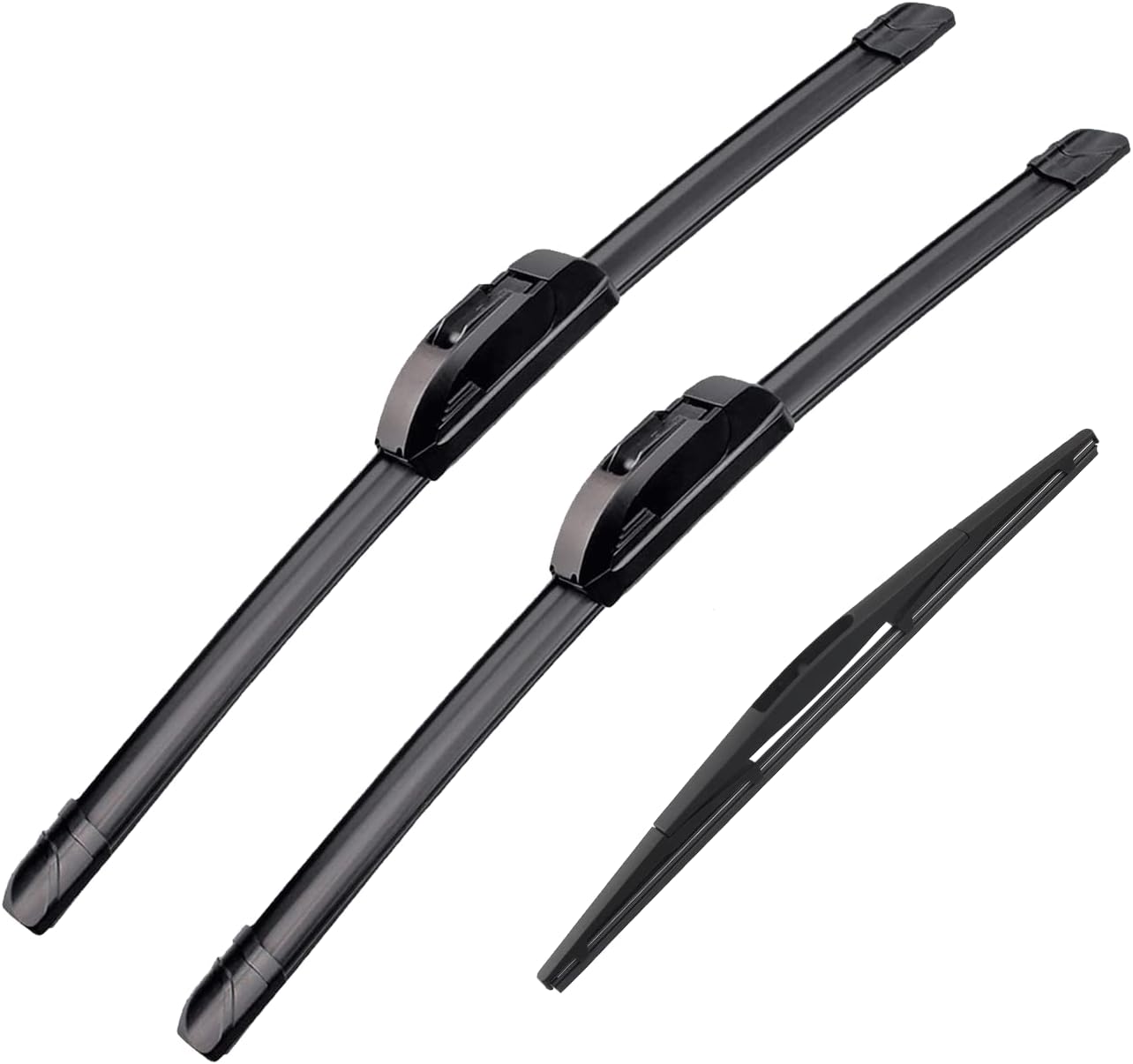 HRSNO Limpiaparabrisas de 24 + 20 pulgadas con limpiaparabrisas trasero de 12 pulgadas, repuesto automotriz para BMW X5 2014-2018, fácil de instalar