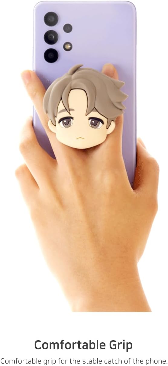 Kpop Merchandise – Producto oficial de K-POP – TinyTAN Figura de personaje de teléfono Soporte de agarre para teléfonos y tabletas (Jimin)
