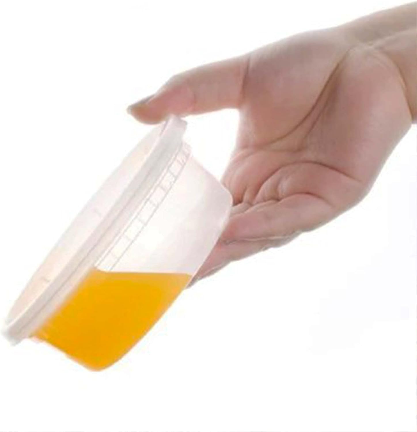 RESTAURANT FEEDER Vasos de plástico transparente, recipiente de plástico translúcido para microondas y tapa, paquete combinado de 8 onzas, 240 tazas