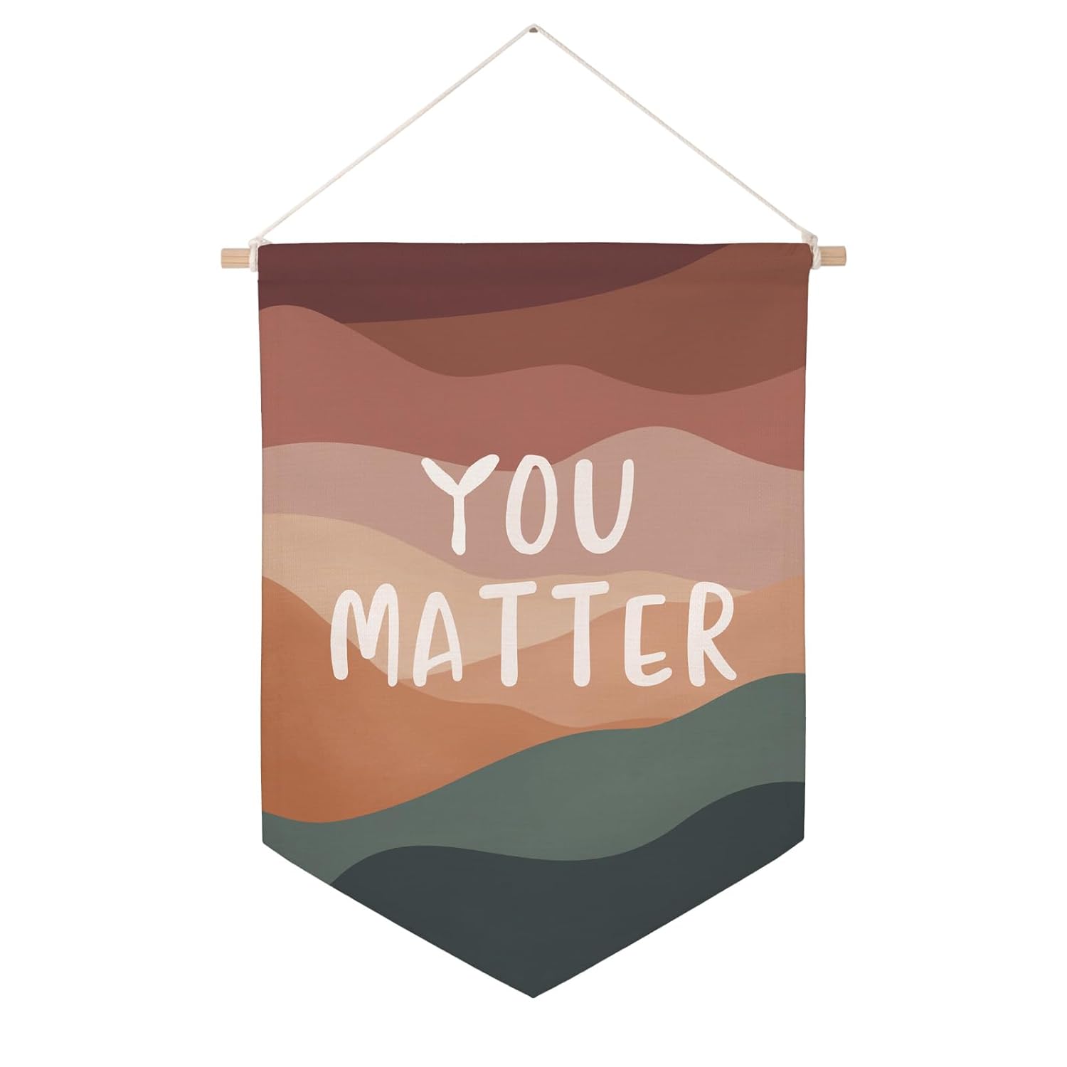 You Matter Wall Hanging Banner, Affirmations Art, Mental Health Art, School Counselor Room Decor, Psychologist Tool, Therapist Gift, Social Worker