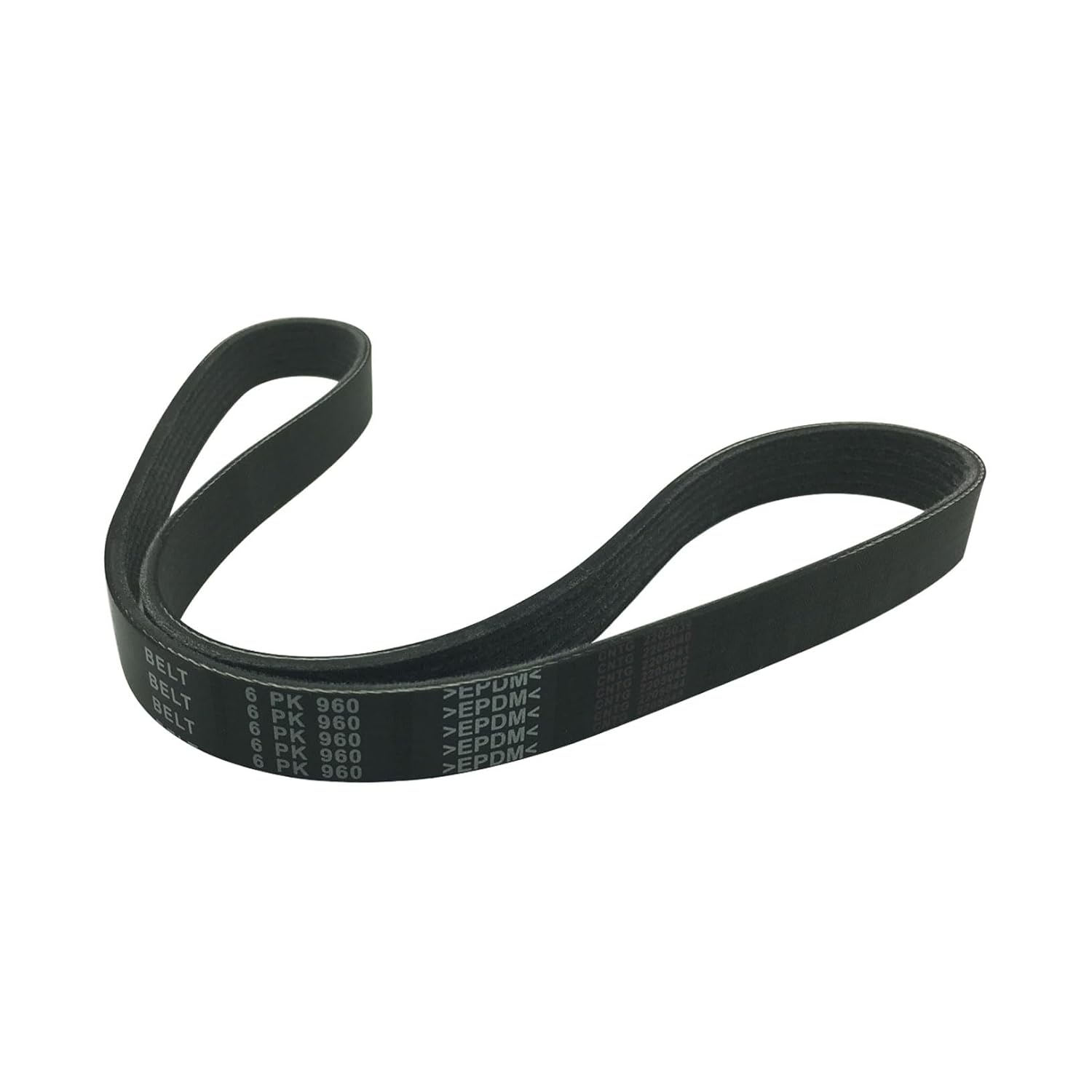 6PK960 Correa de serpentina de transmisión Micro V de goma 6 costillas de repuesto para CX-3 2020 Mazda 3 2019 Negro