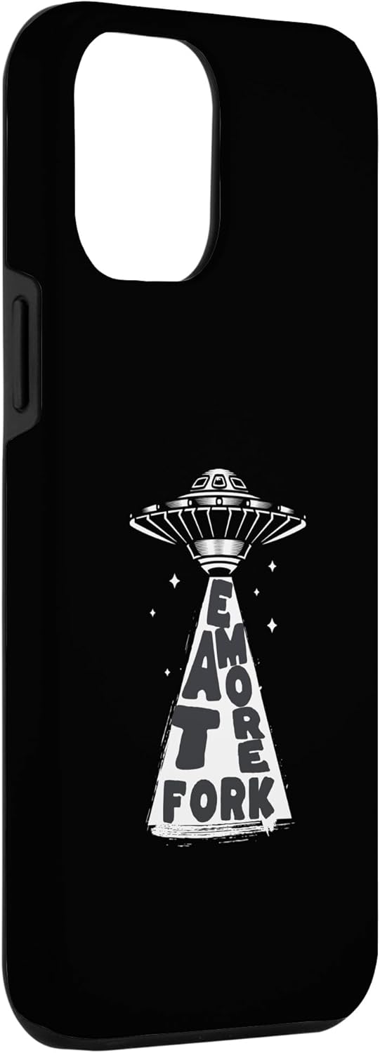 iPhone 14 Pro Max UFO Alien Abduction Vintage Eat More fork Vintage Case