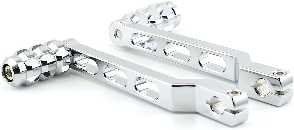 2 piezas de aluminio CNC palanca de cambios de talóndedo del pie de palanca de cambios brazos y clavija de palanca de cambios para Harley Touring FL